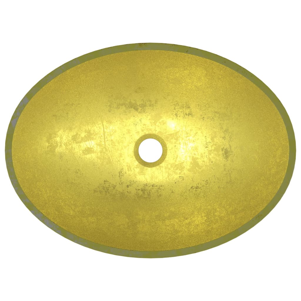 Glass sink, gold, 50x37x14 cm