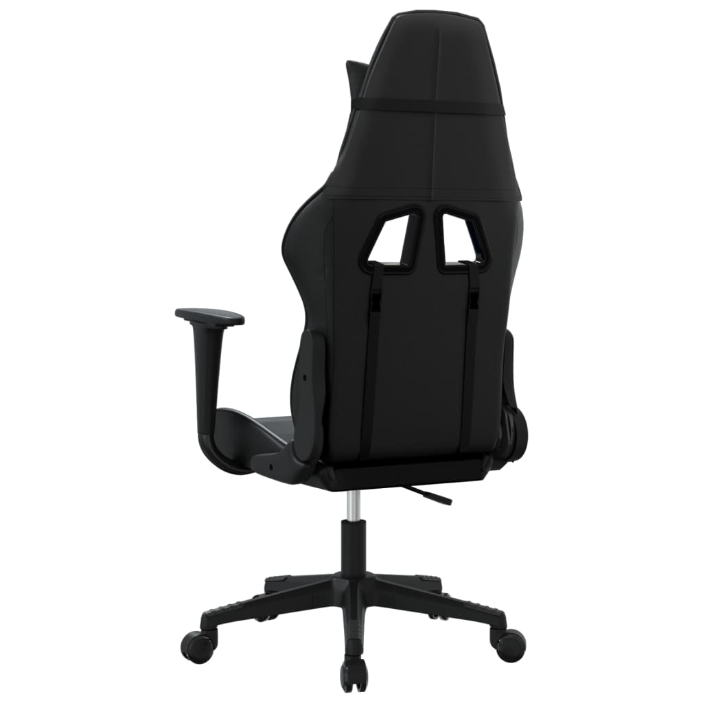 Massage gaming chair, black, eco-leather