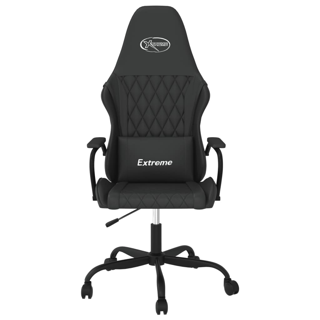 Massage gaming chair, black, eco-leather