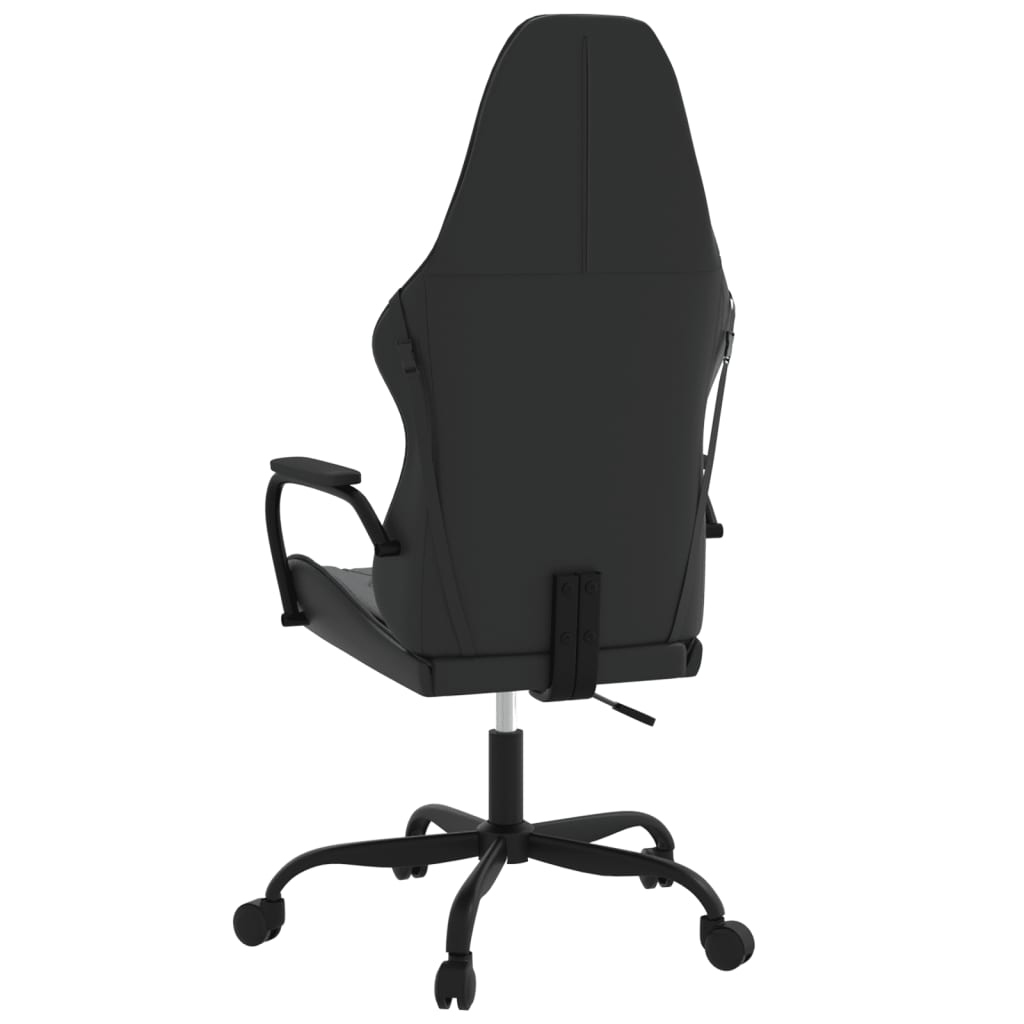 Massage gaming chair, black, eco-leather