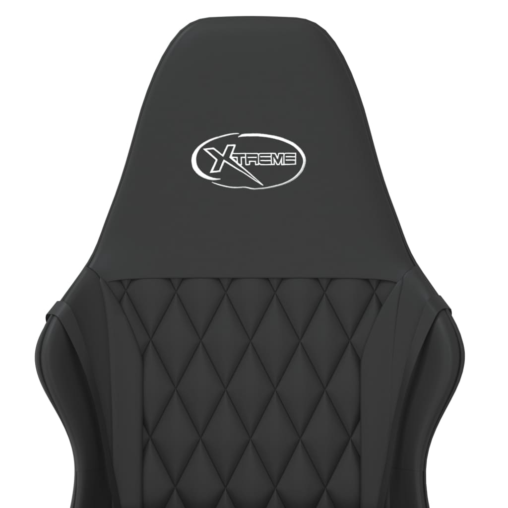 Massage gaming chair, black, eco-leather