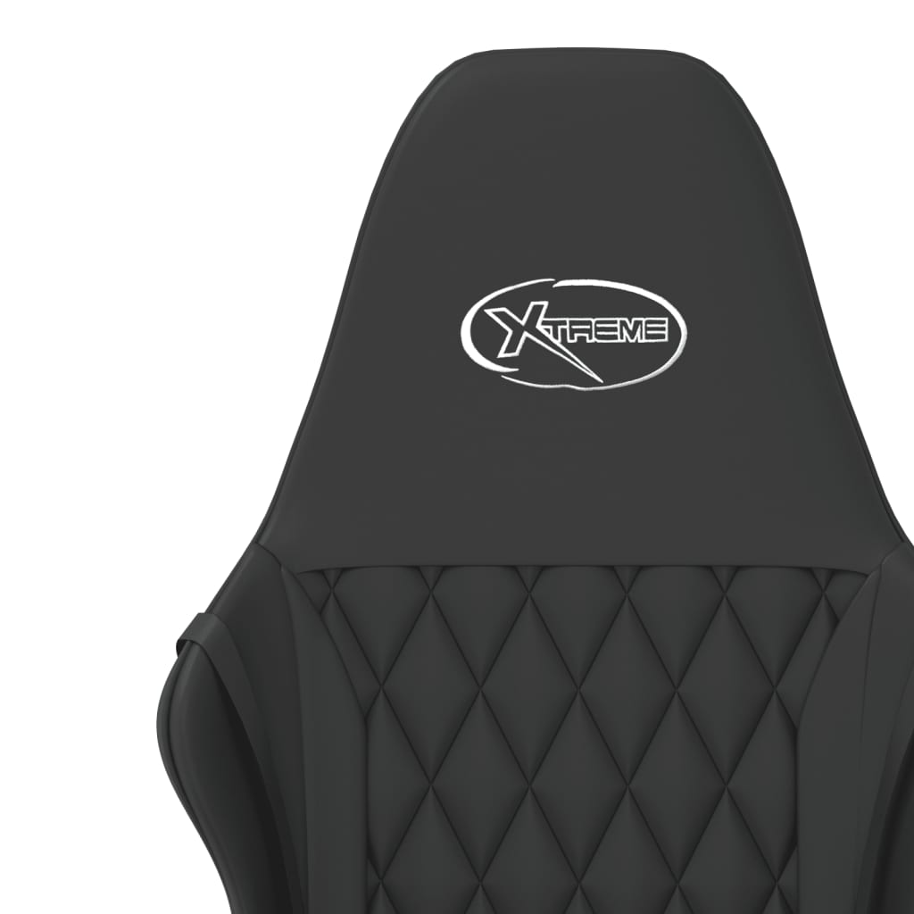 Massage gaming chair, black, eco-leather