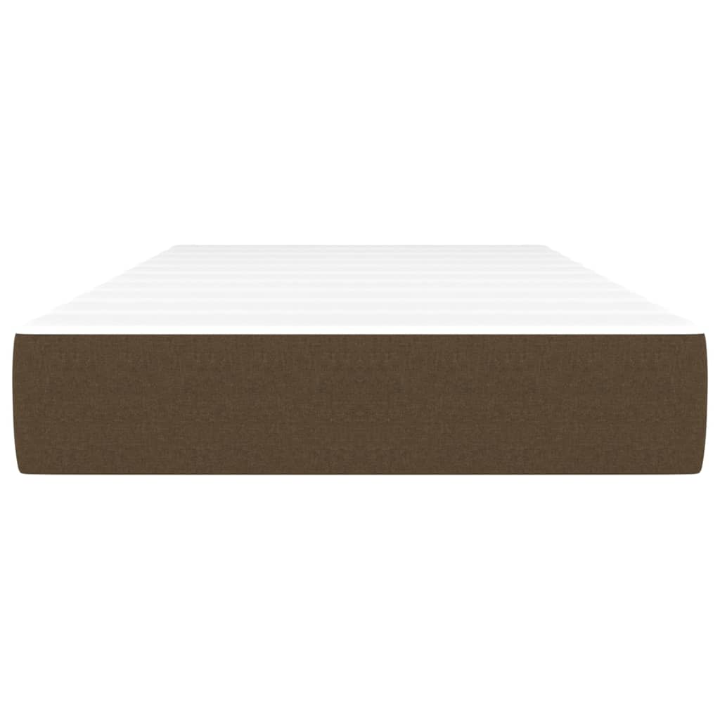 Spring bed mattress, dark brown, 80x200x20 cm, textile