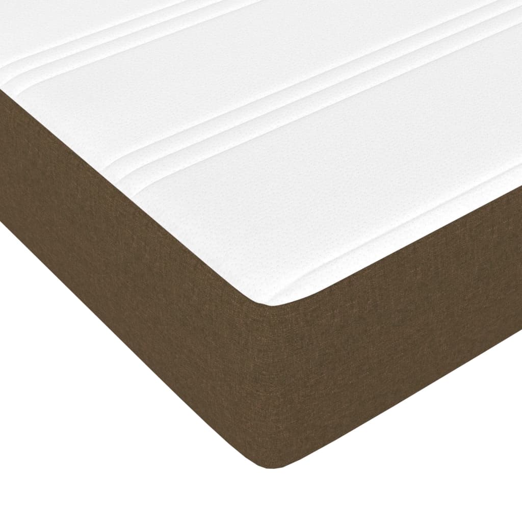 Spring bed mattress, dark brown, 80x200x20 cm, textile