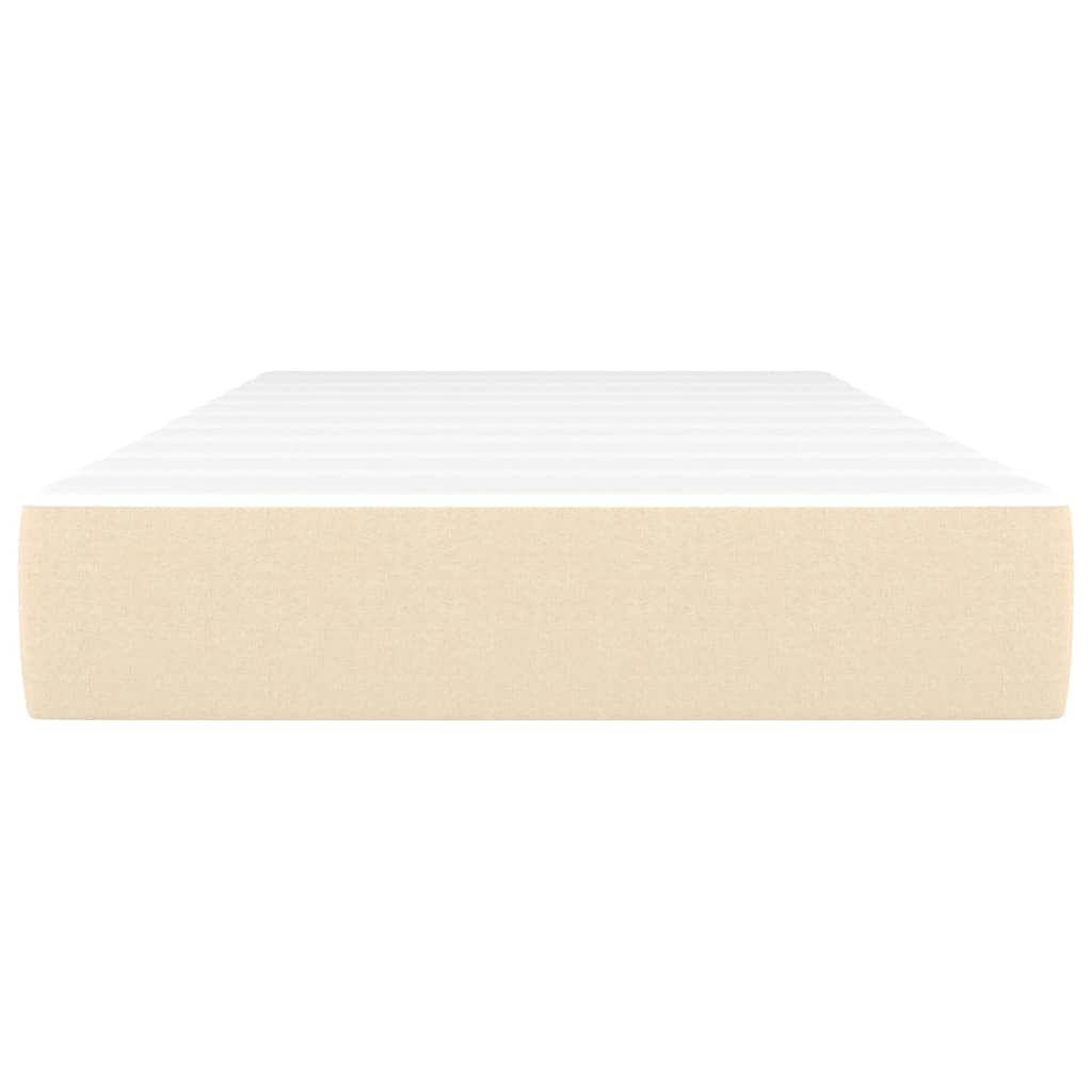 Spring bed mattress, cream, 80x200x20 cm, textile