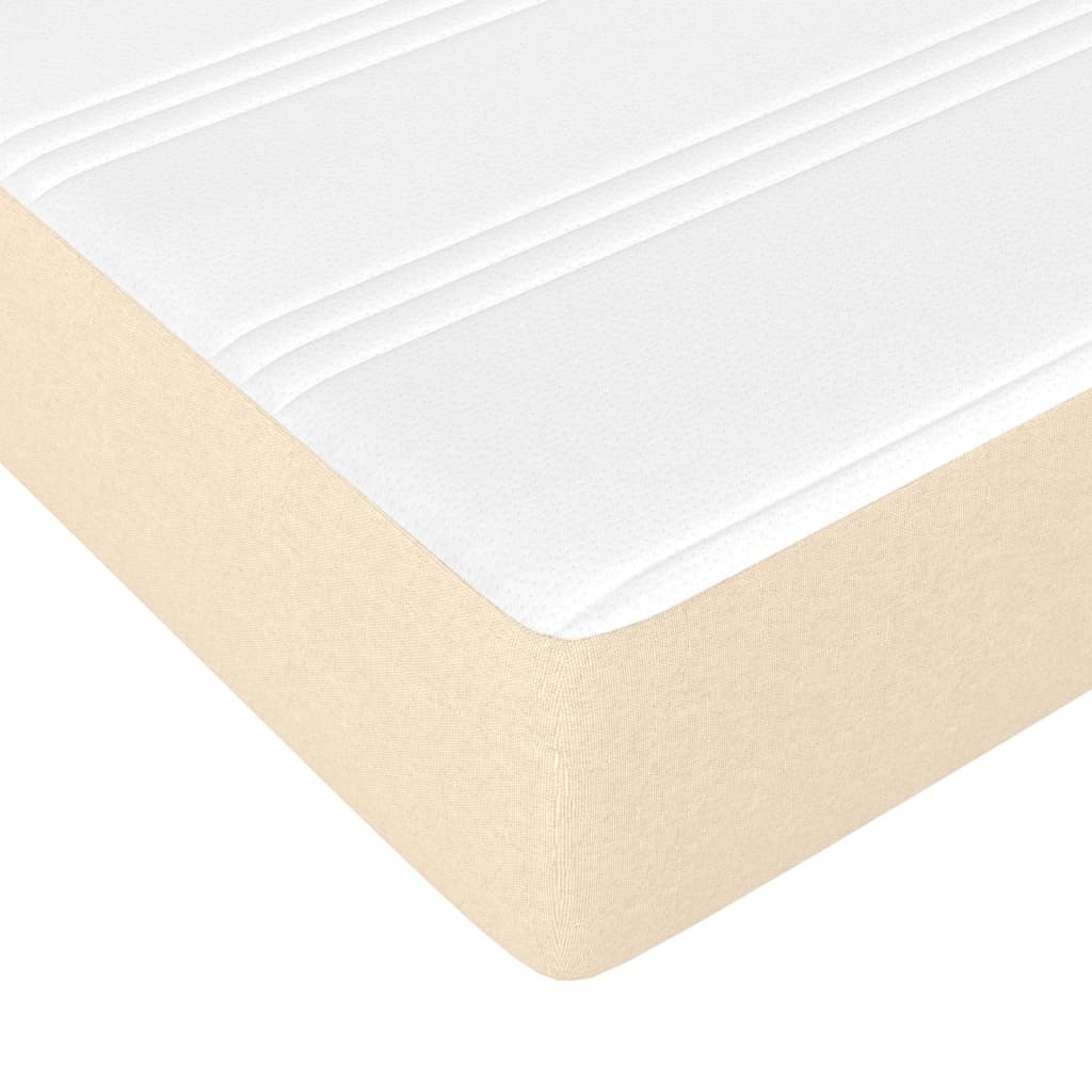 Spring bed mattress, cream, 80x200x20 cm, textile