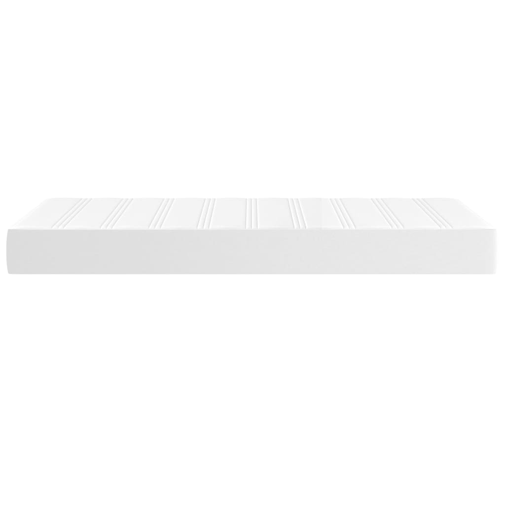 Spring bed mattress, white, 80x200x20 cm, eco-leather