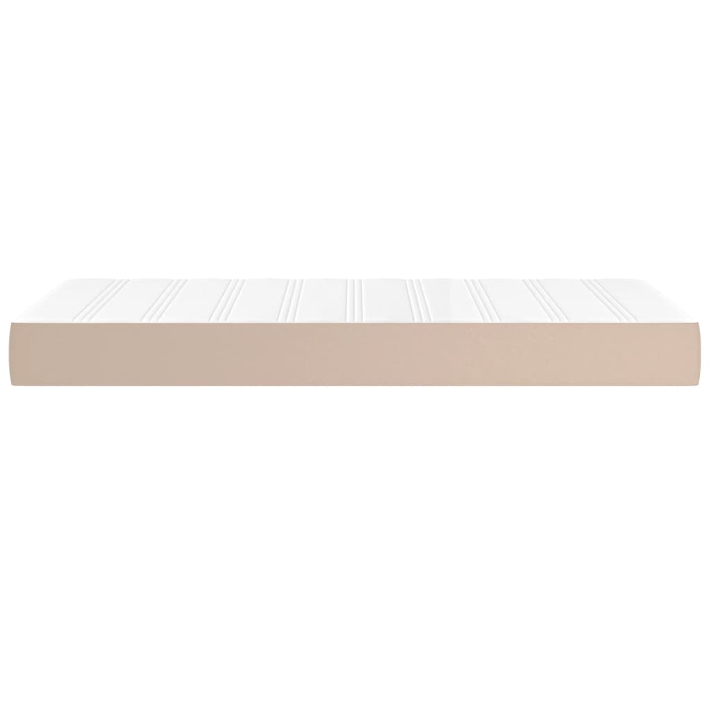 Spring mattress, cappuccino, 80x200x20 cm, eco-leather