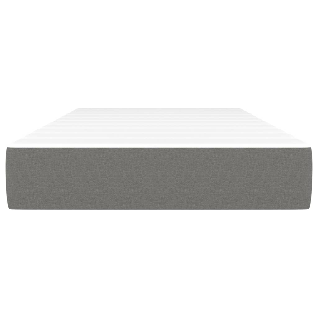 Spring bed mattress, dark grey, 90x190x20 cm, textile