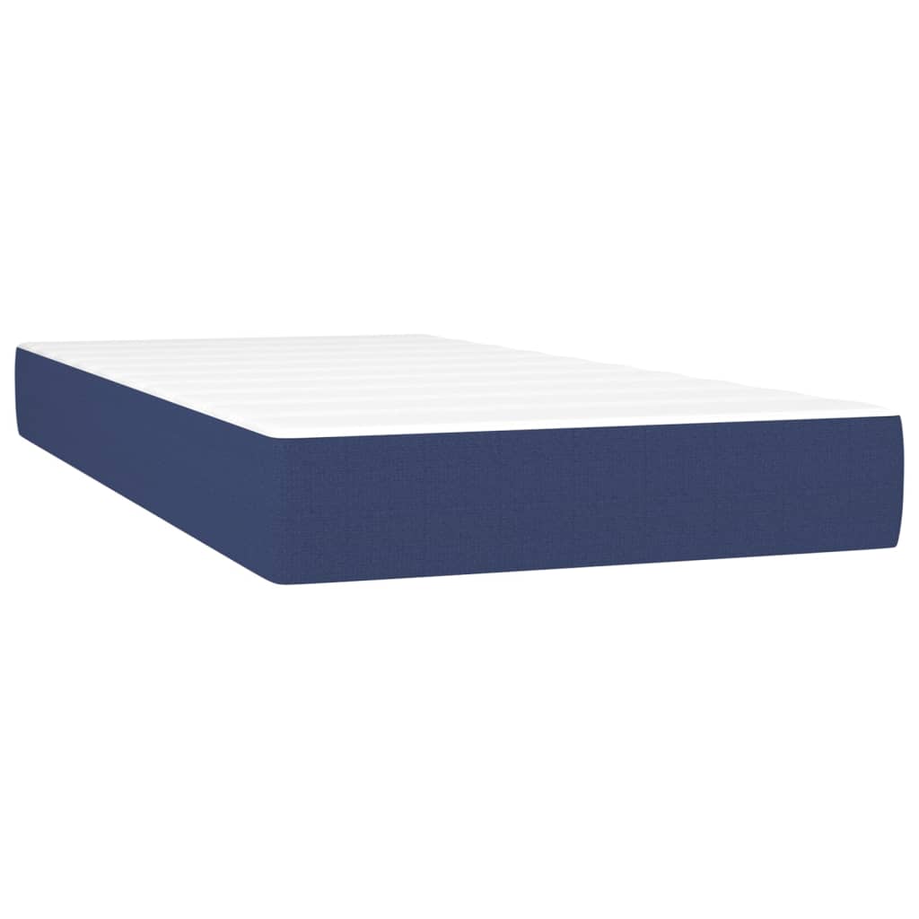 Spring bed mattress, blue, 90x190x20 cm, textile