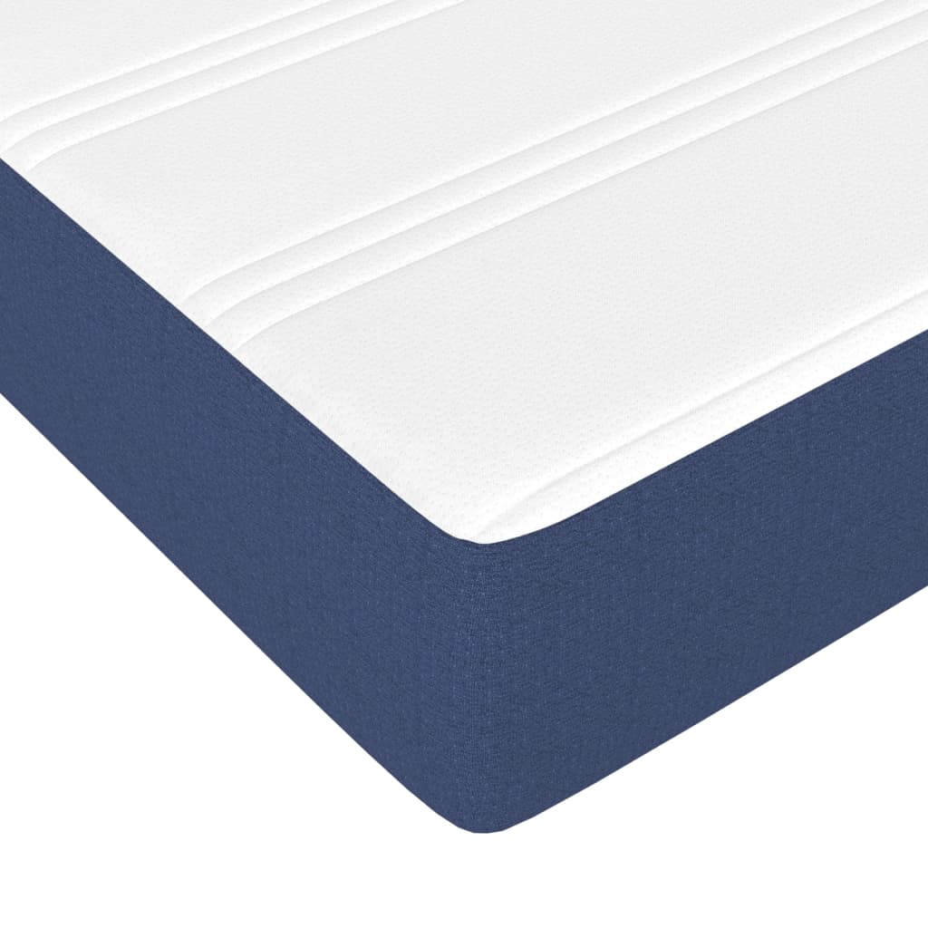 Spring bed mattress, blue, 90x190x20 cm, textile