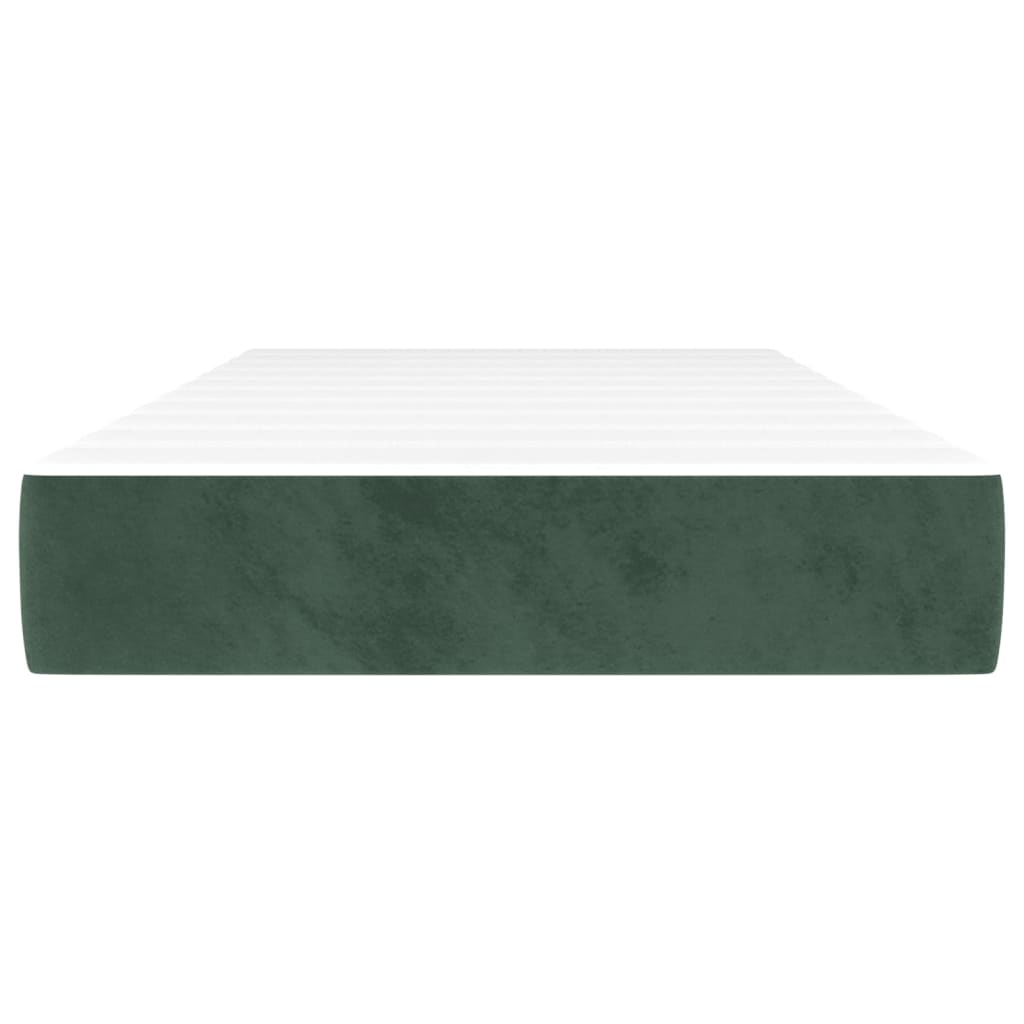 Spring mattress, dark green, 90x190x20 cm, velvet