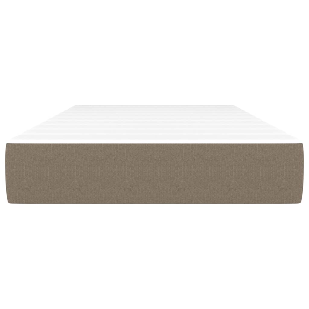 Spring bed mattress, taupe grey, 90x200x20 cm, textile