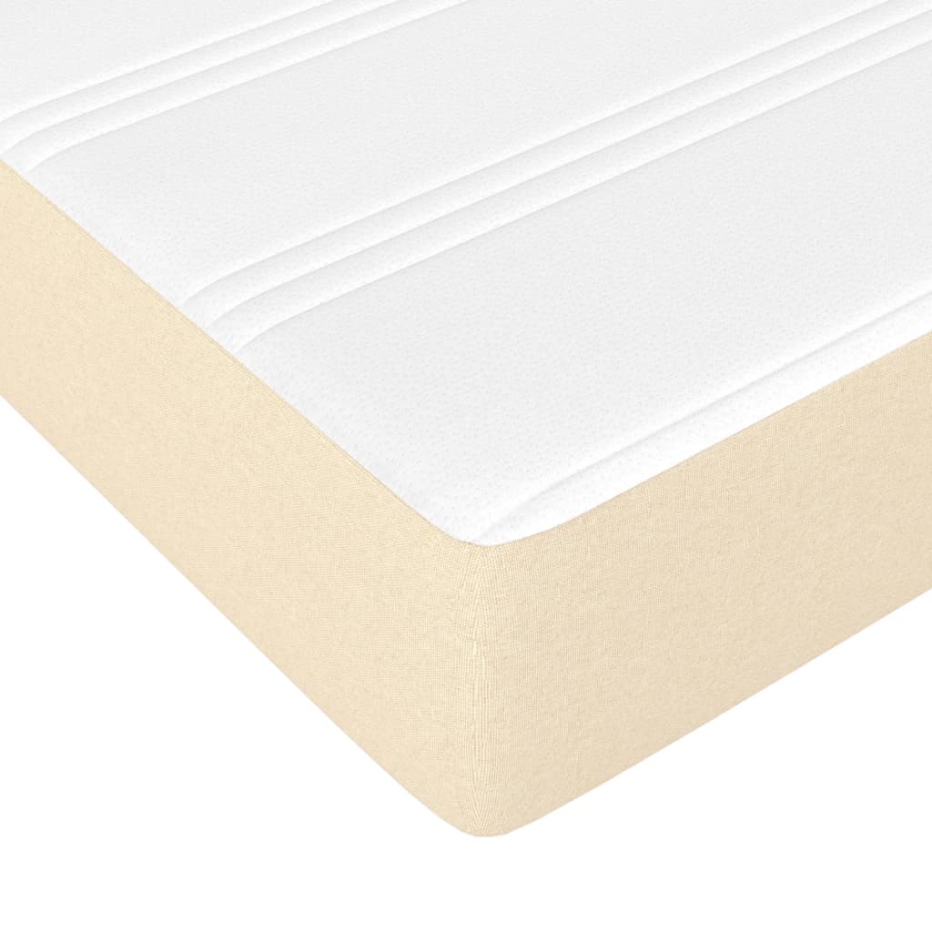 Spring bed mattress, cream, 90x200x20 cm, textile