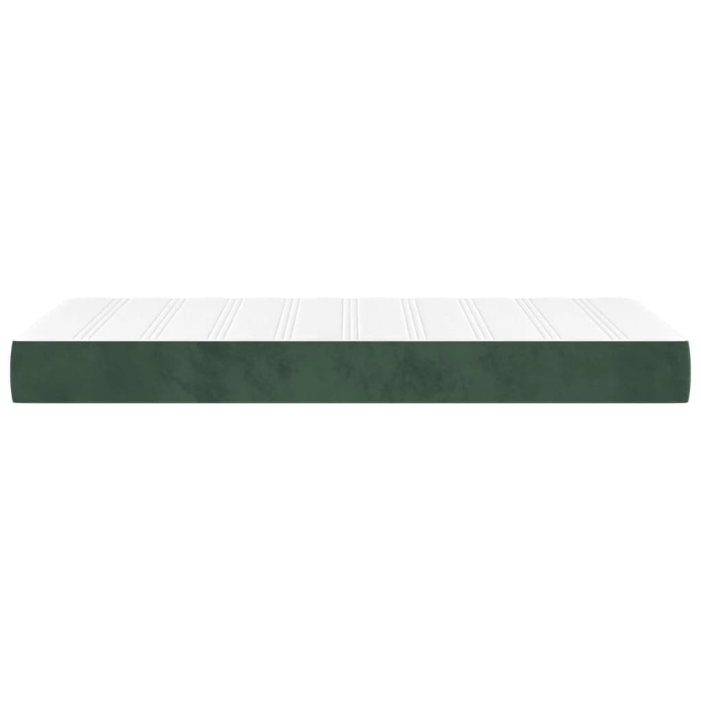 Spring bed mattress, dark green, 90x200x20 cm, velvet