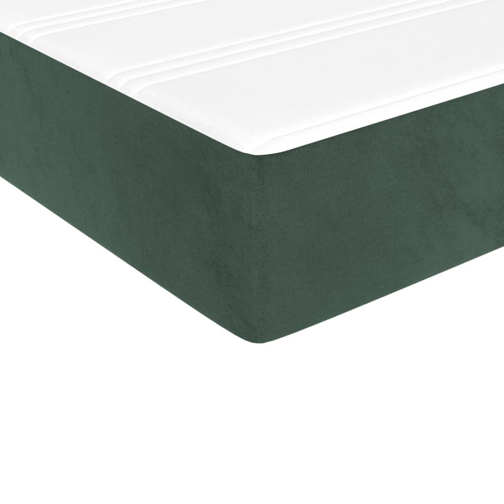 Spring bed mattress, dark green, 90x200x20 cm, velvet