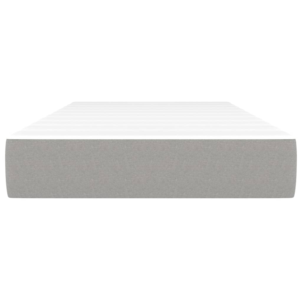 Spring bed mattress, light gray, 100x200x20 cm, textile