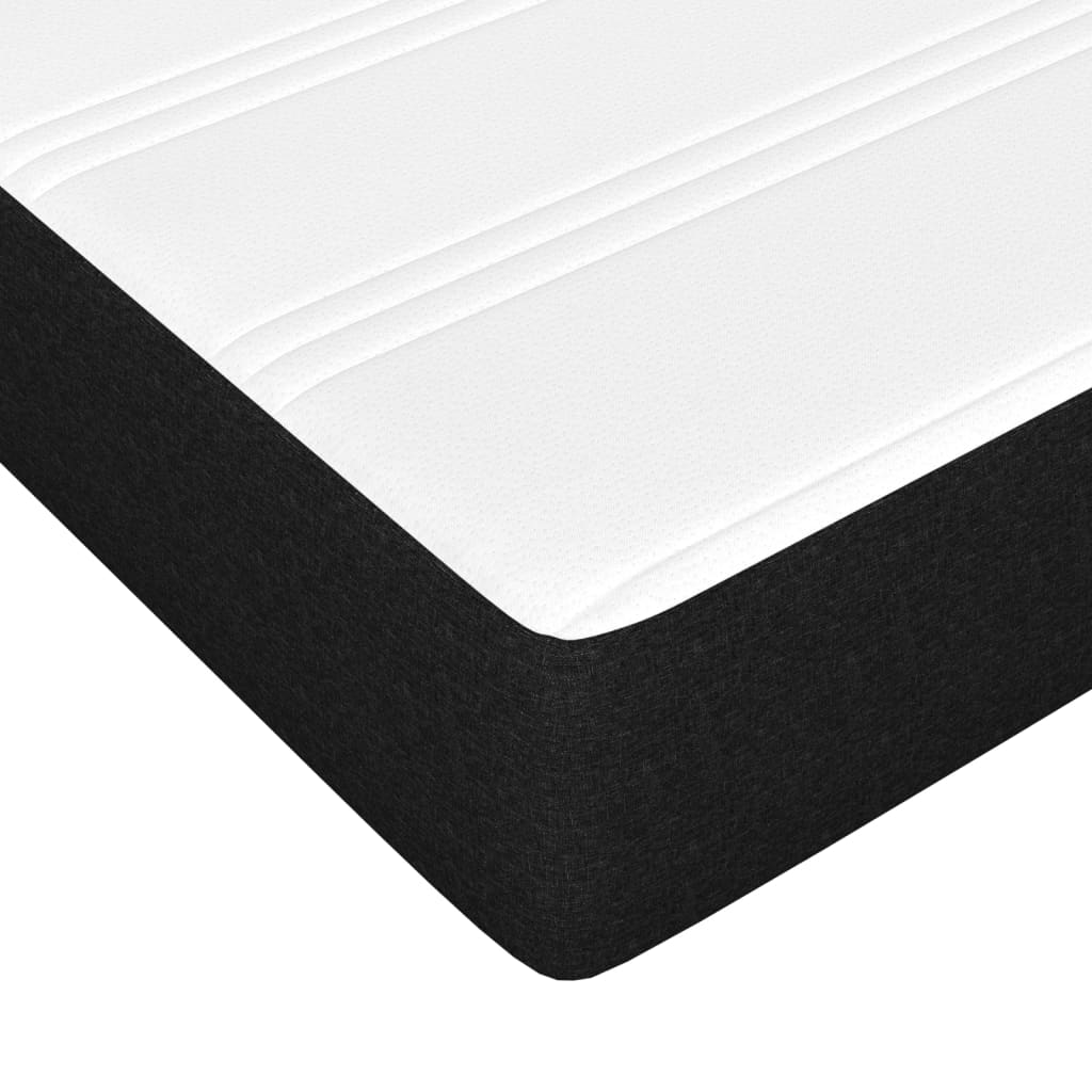 Spring mattress, black, 100x200x20 cm, textile