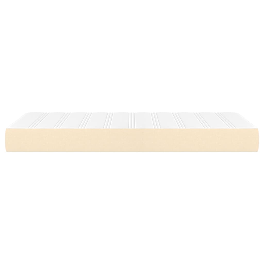 Spring mattress, cream, 100x200x20 cm, textile