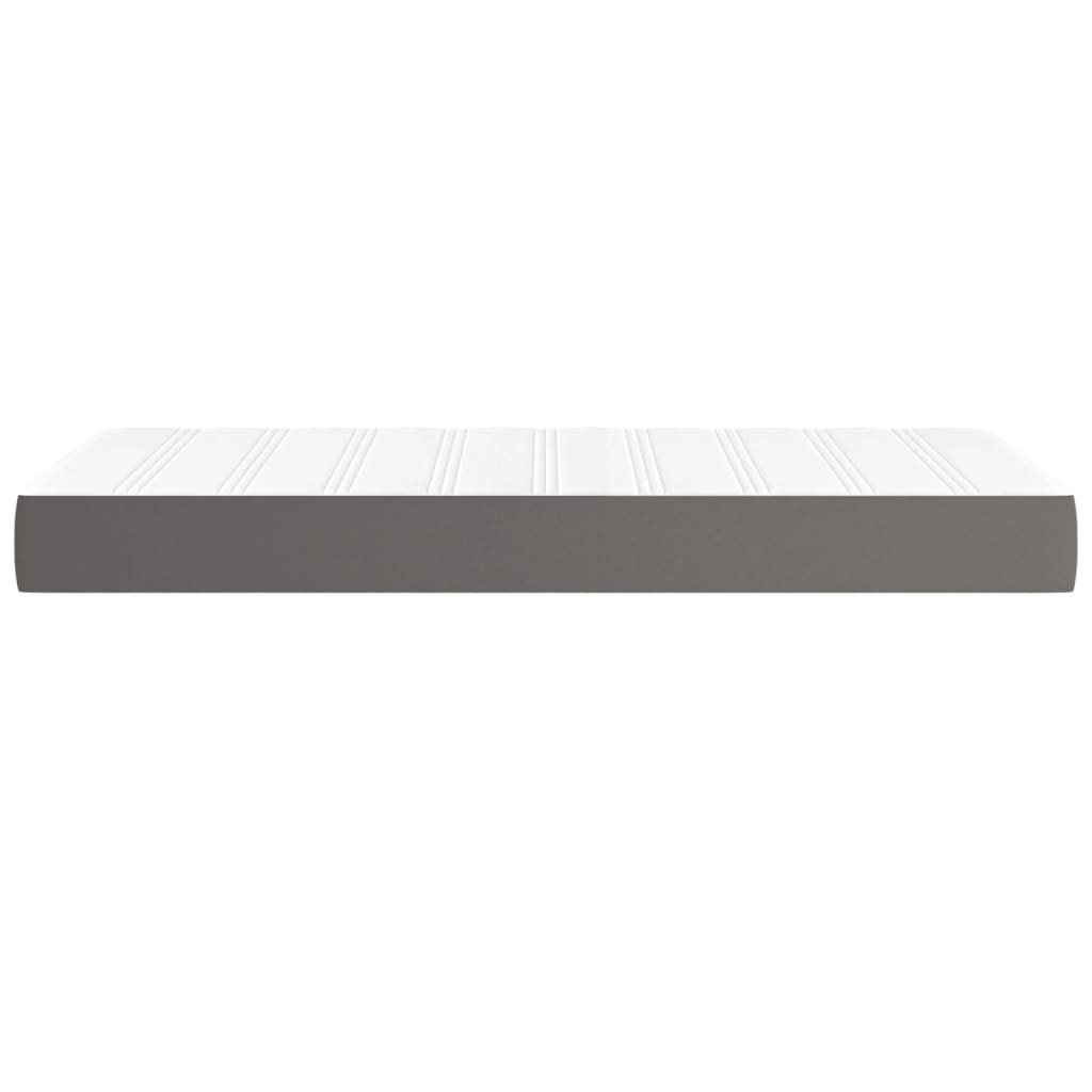 Spring mattress, grey, 100x200x20 cm, eco-leather