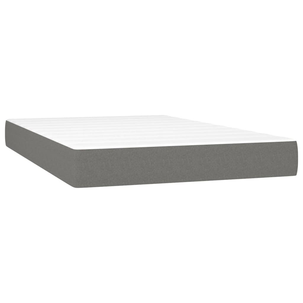 Spring bed mattress, dark grey, 120x200x20 cm, textile