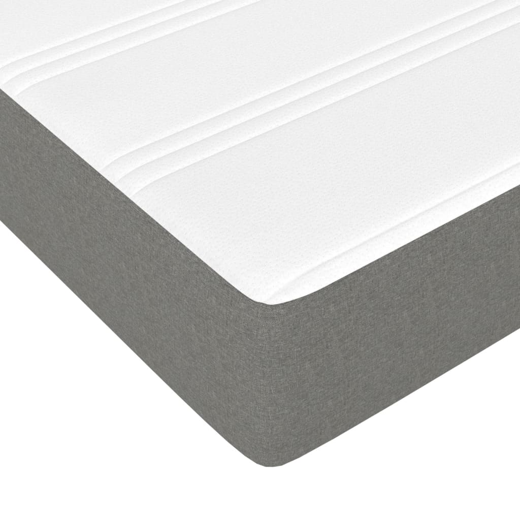 Spring bed mattress, dark grey, 120x200x20 cm, textile