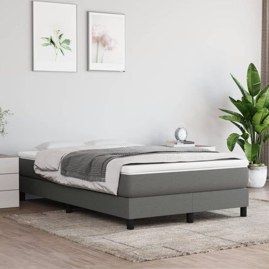 Spring bed mattress, dark grey, 120x200x20 cm, textile