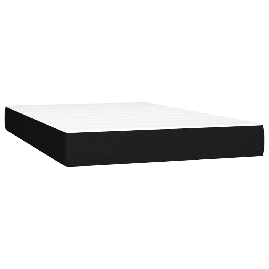 Spring bed mattress, black, 120x200x20 cm, textile