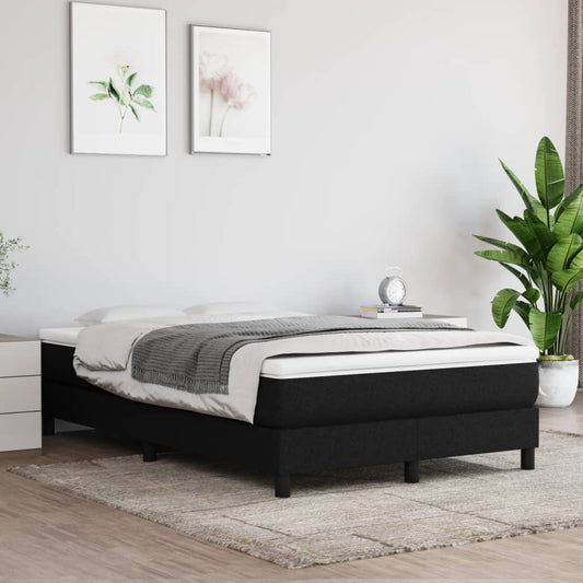 Spring bed mattress, black, 120x200x20 cm, textile