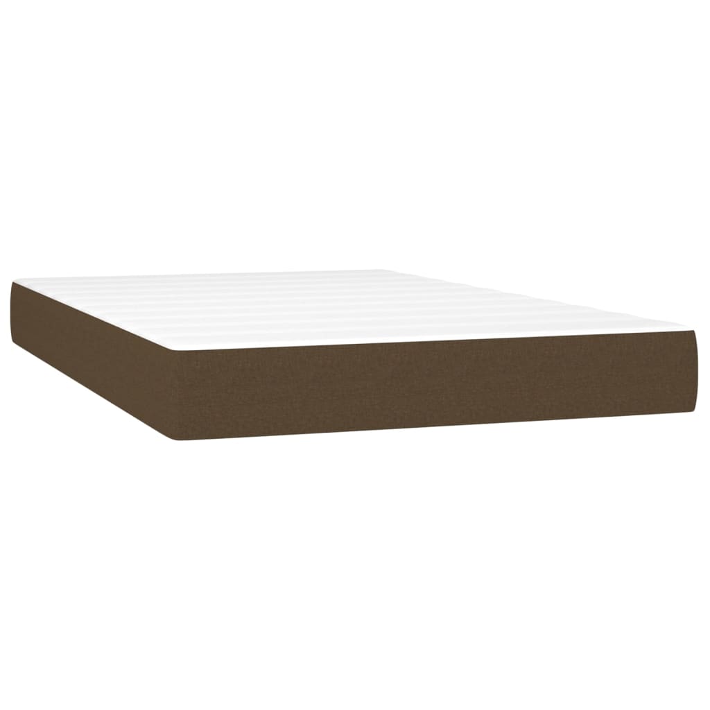 Spring bed mattress, dark brown, 120x200x20 cm, textile