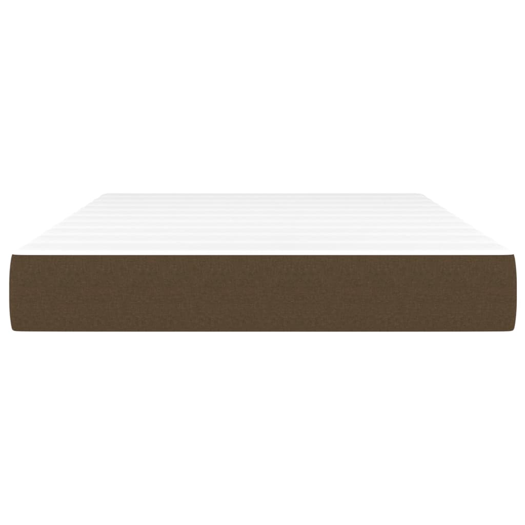 Spring bed mattress, dark brown, 120x200x20 cm, textile