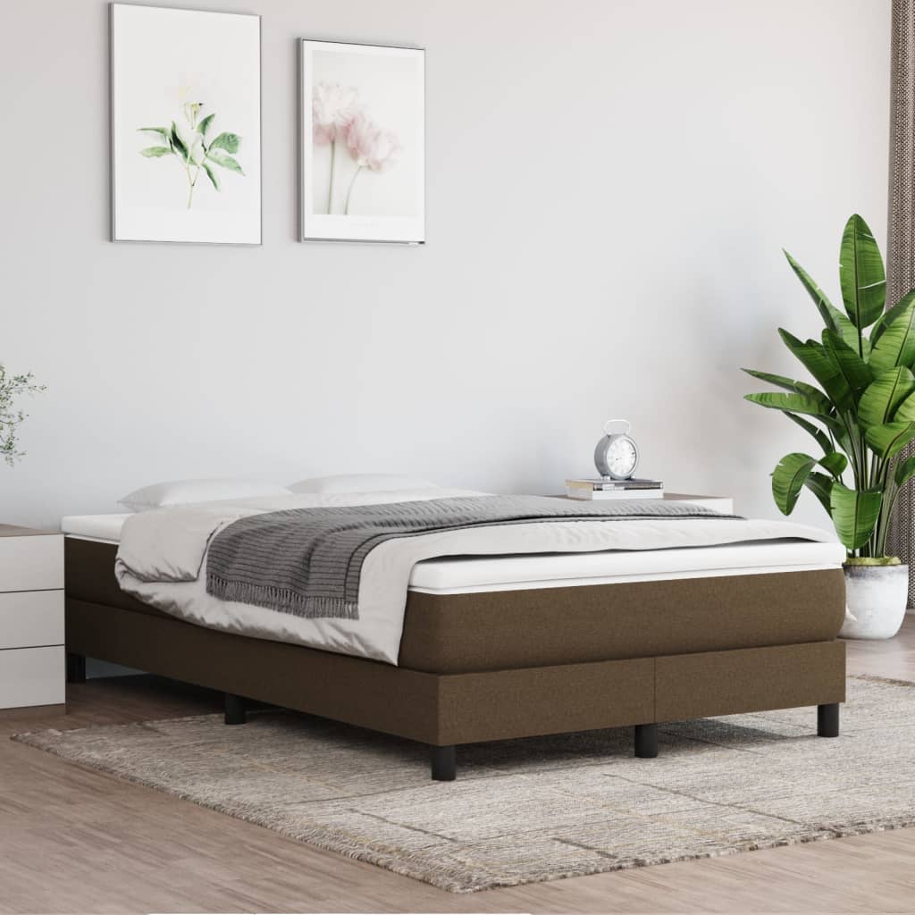 Spring bed mattress, dark brown, 120x200x20 cm, textile