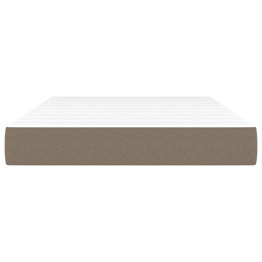 Spring bed mattress, taupe grey, 120x200x20 cm, textile