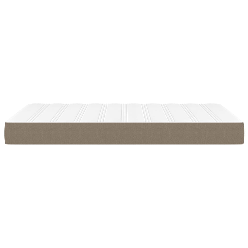 Spring bed mattress, taupe grey, 120x200x20 cm, textile