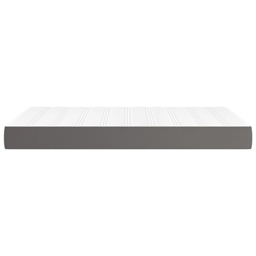 Spring bed mattress, gray, 120x200x20 cm, eco-leather