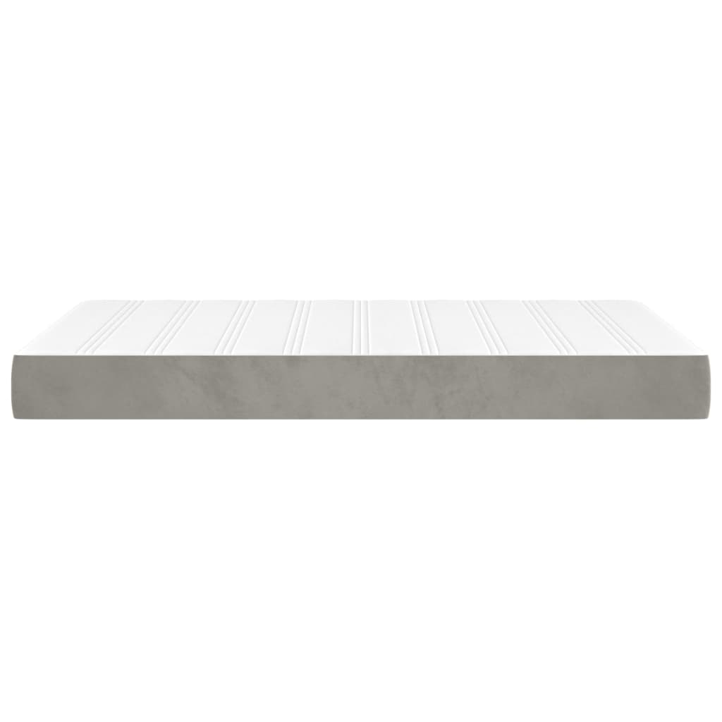 Spring mattress, light grey, 120x200x20 cm, velvet