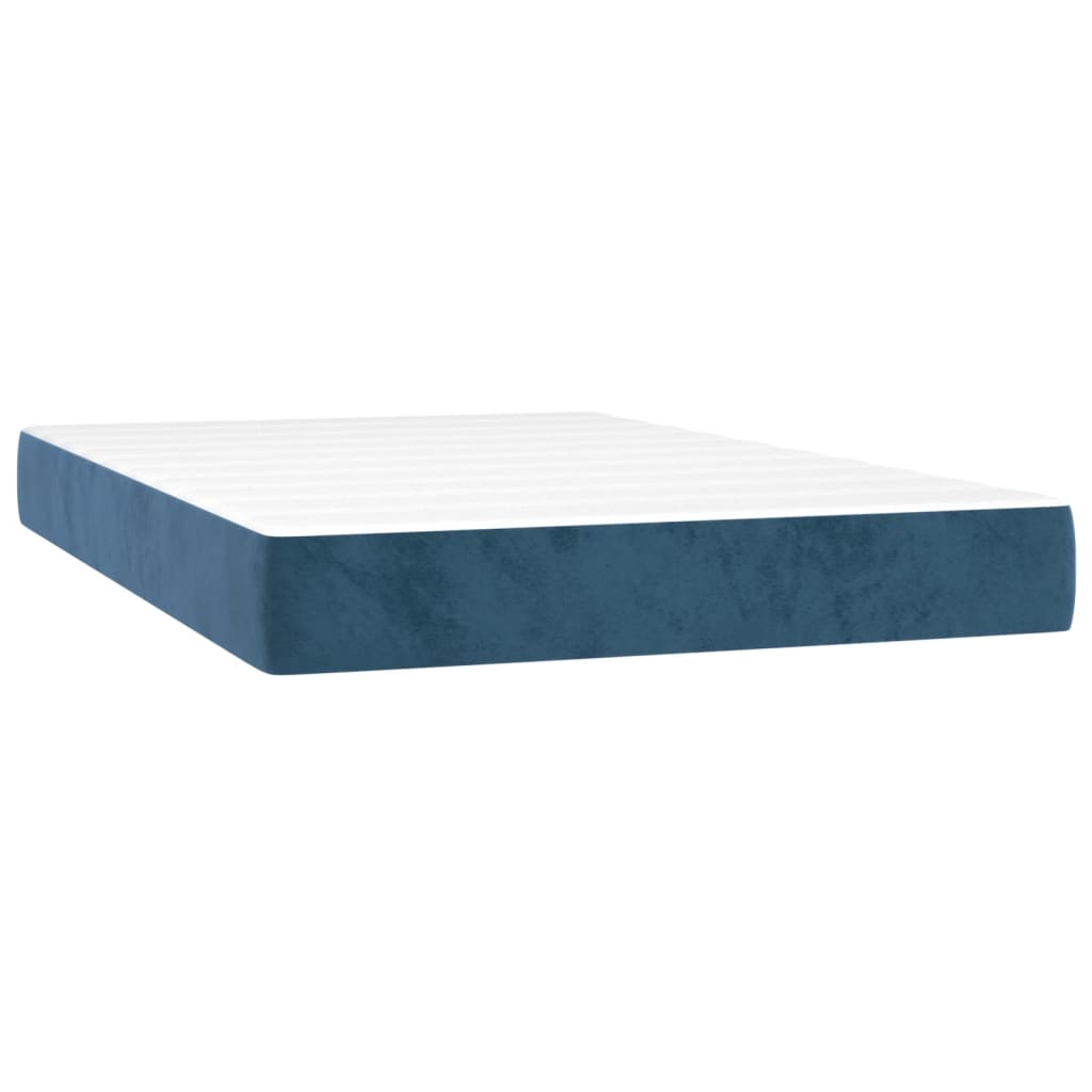 Spring mattress, dark blue, 120x200x20, velvet