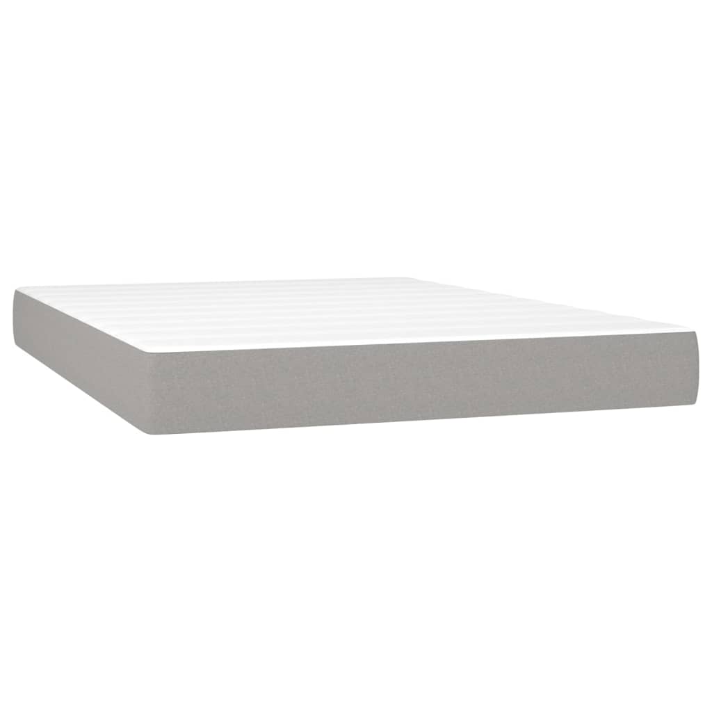 Spring bed mattress, light gray, 140x190x20 cm, textile