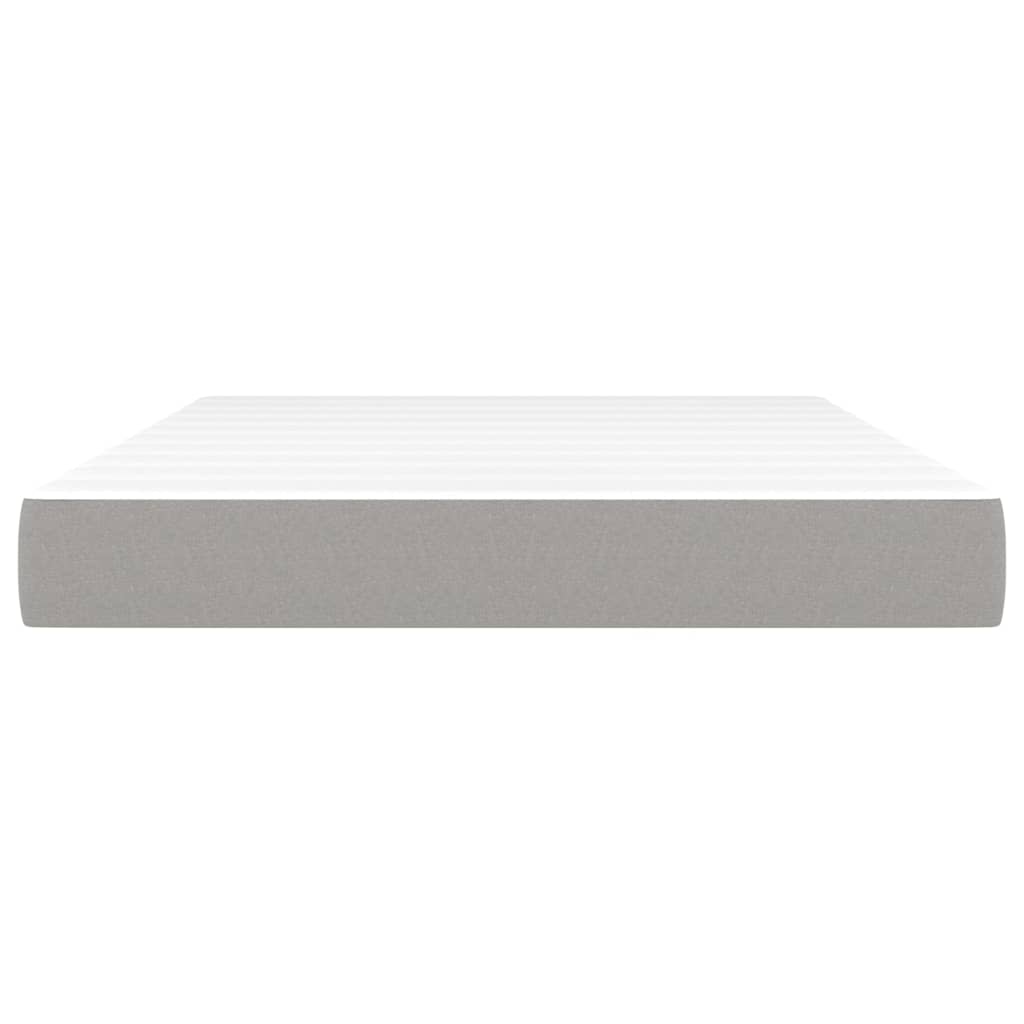 Spring bed mattress, light gray, 140x190x20 cm, textile