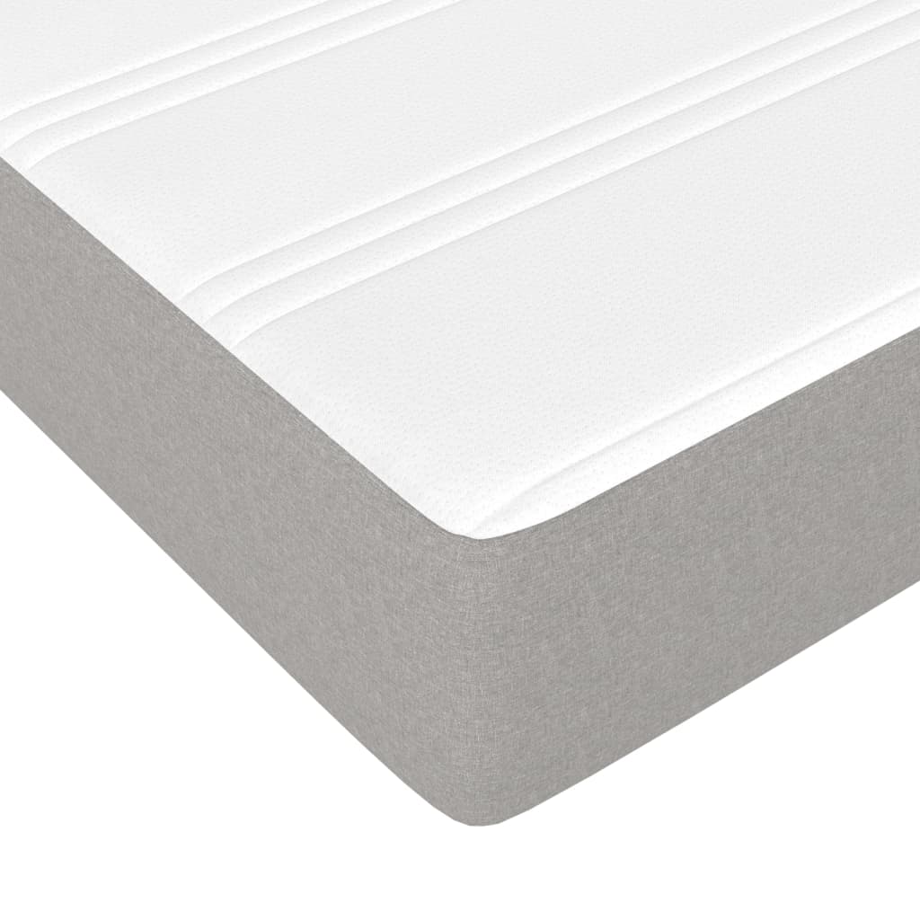 Spring bed mattress, light gray, 140x190x20 cm, textile