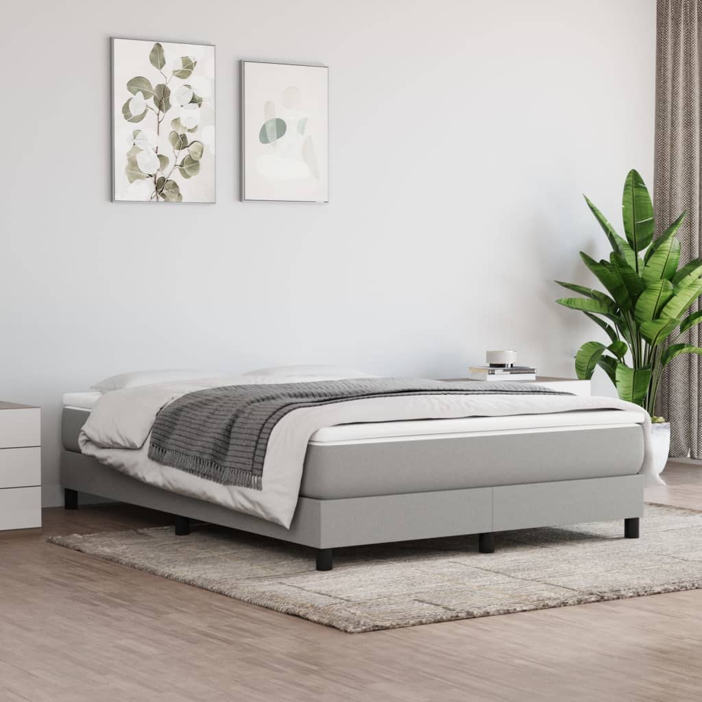 Spring bed mattress, light gray, 140x190x20 cm, textile