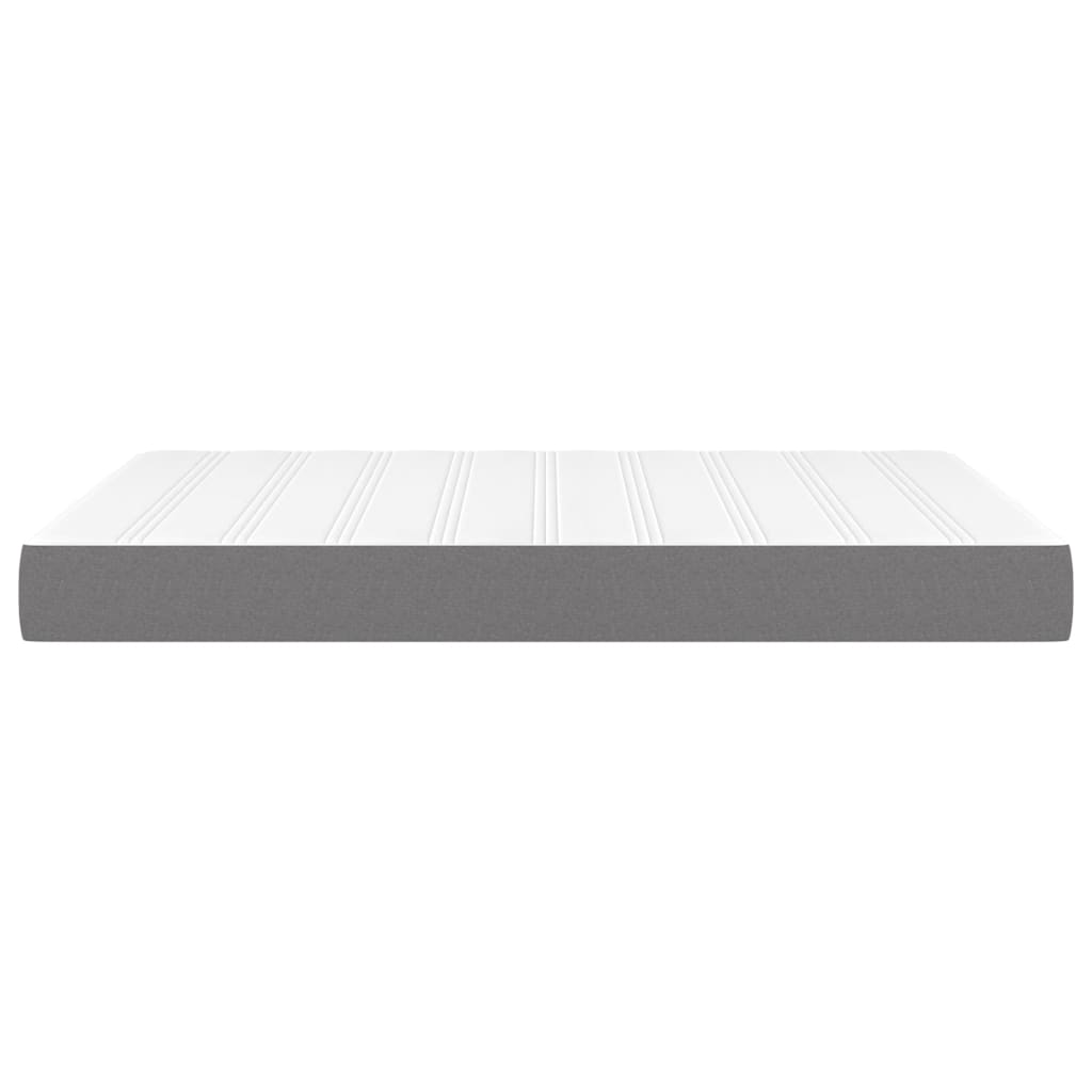 Spring bed mattress, dark grey, 140x190x20 cm, textile