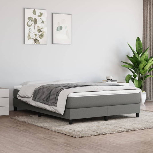 Spring bed mattress, dark grey, 140x190x20 cm, textile