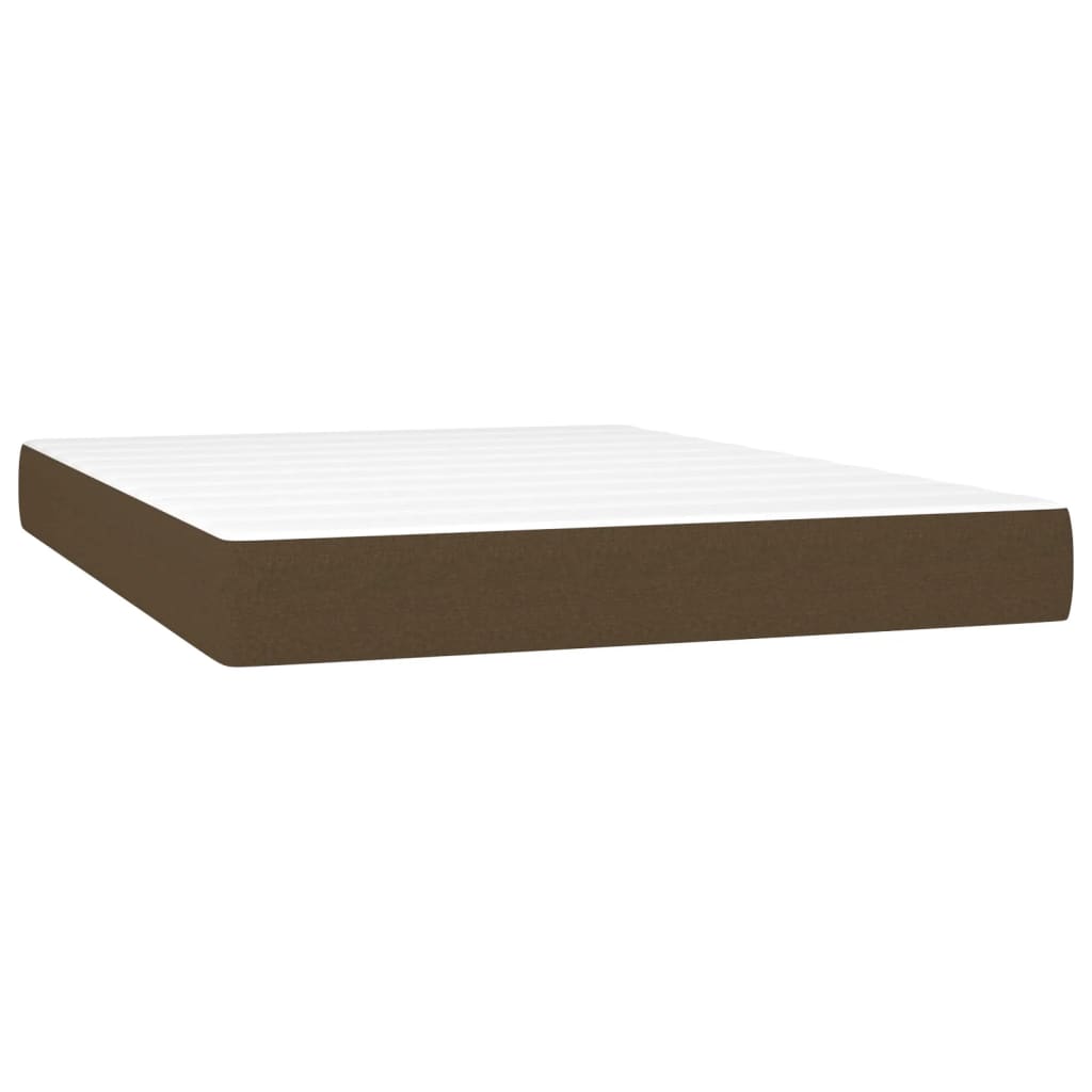 Spring bed mattress, dark brown, 140x190x20 cm, textile