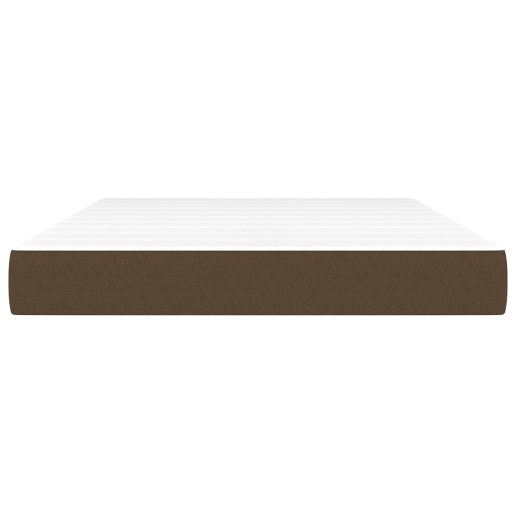 Spring bed mattress, dark brown, 140x190x20 cm, textile