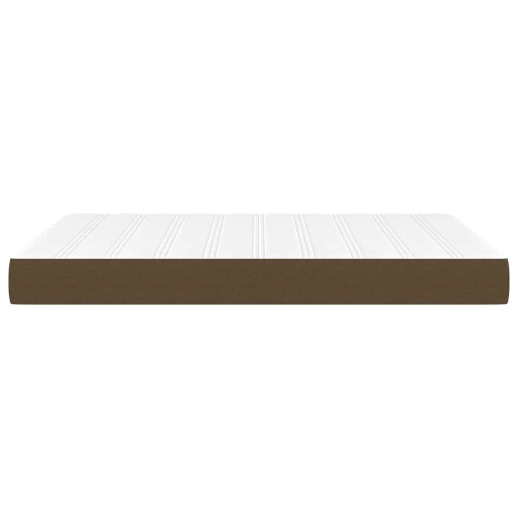 Spring bed mattress, dark brown, 140x190x20 cm, textile