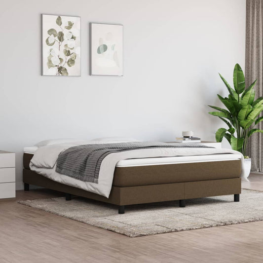 Spring bed mattress, dark brown, 140x190x20 cm, textile