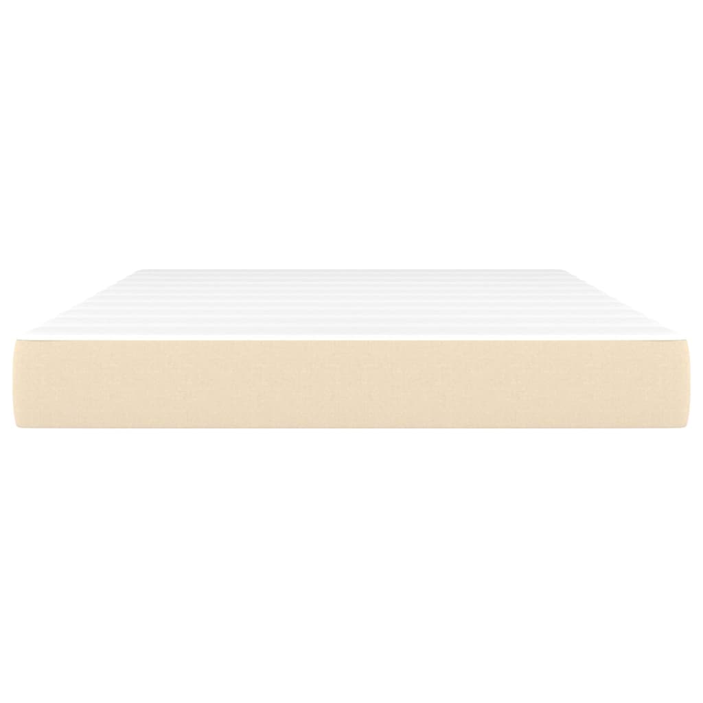 Spring bed mattress, cream, 140x190x20 cm, textile