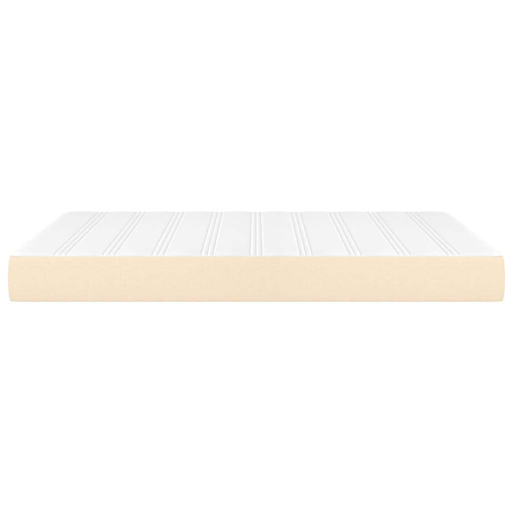 Spring bed mattress, cream, 140x190x20 cm, textile