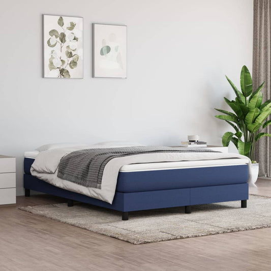 Spring bed mattress, blue, 140x190x20 cm, textile